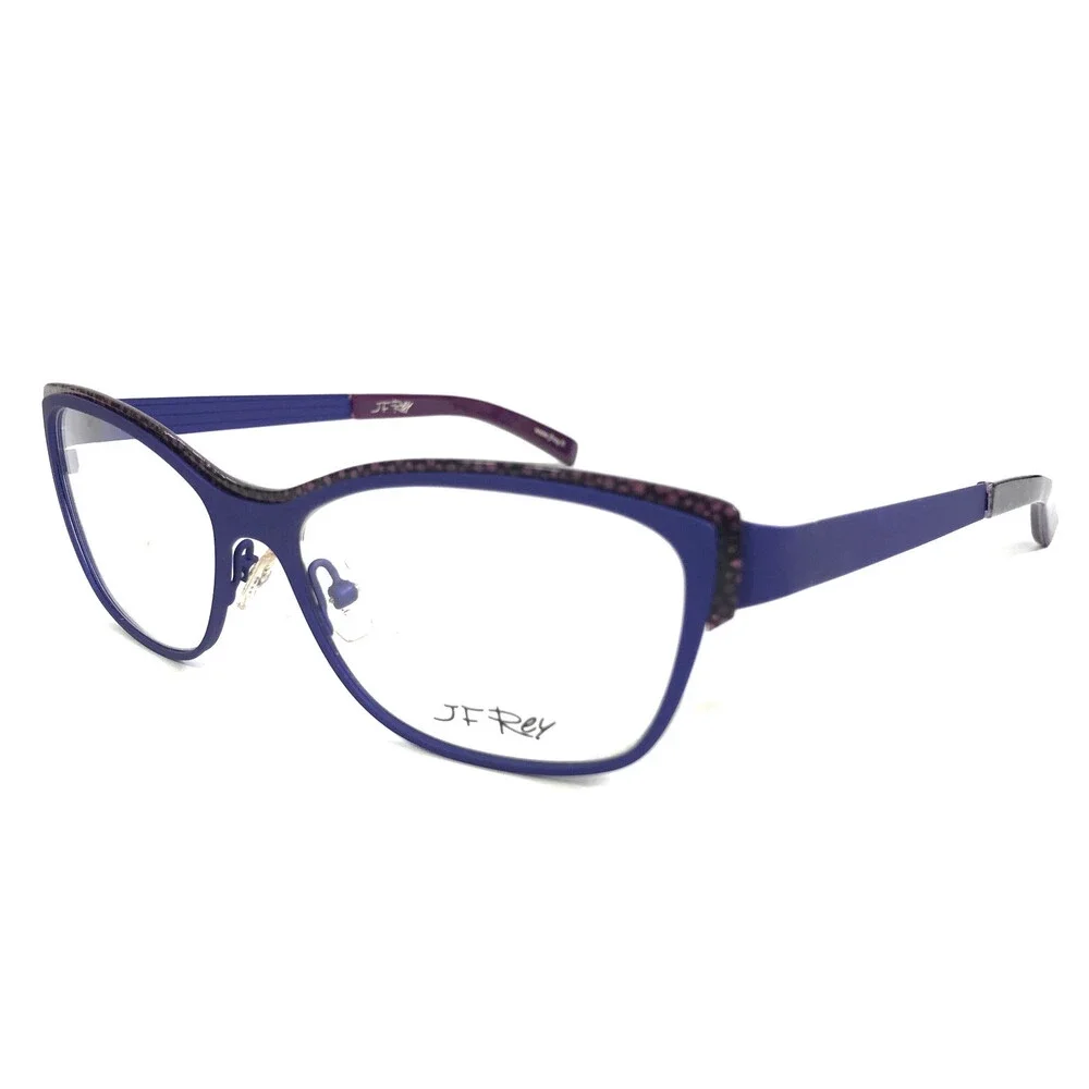 J.F. Rey Eyeglasses Frames JF2554 7020 Purple Blue Brown Tortoise 54-15-136